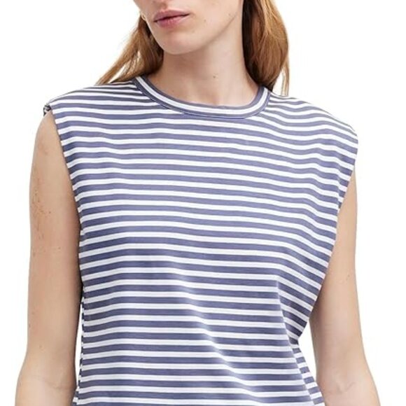 MADEWELL Striped structured Muscle Tee. Size M. Cotton blend - Picture 2 of 6